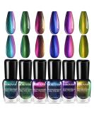 Morovan Holographic Metallic Nail Polish Set | Air Dry Glitter Lacquer for Women - 0.25oz Bulk Toenail Gift Kit - Buy Online on GoSupps.com