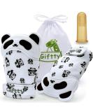 BPA-Free Panda Teething Mitten Set for Baby Boys and Girls - 1 Pair of Chewing Gloves + Bonus Toothbrush - Buy Online on GoSupps.com