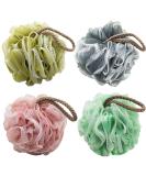GoWorth Bath Shower Loofah Sponge Pouf Body Scrubber Exfoliator Set of 4 - Buy Online on GoSupps.com