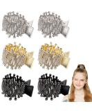 6 Pcs Pearl Rhinestone Hair Claw Clips for High Ponytail | Non-slip High Ponytail Fixed Hair Clip for Thick Long Hair - Buy Online on GoSupps.com
