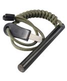 bayite 4 Inch Survival Ferrocerium Drilled Flint Fire Starter, Ferro Rod Kit with Paracord Landyard Handle and Striker, 4"(Long) x 3/8"(Diameter) - Buy Online on GoSupps.com