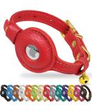 Oopsdoggy Airtag Cat Neck Band - Durable Leather GPS Collar with Bells for Cats & Small Dogs | Red Pet Accessory - Buy Online on GoSupps.com