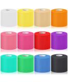 12-Pack Foam Prewrap Athletic Tape - Assorted Colors | Breathable Sports Wrap for Running, Hiking & Hair - Buy Online on GoSupps.com