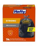 Hefty Strong Large Trash Bags, 30 Gallon, 74 Count 74 Count (Pack of 1) - Buy Online on GoSupps.com