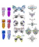Face & Body Gems Stickers - 10 Sets of Chunky Glitter Jewels for Festival Makeup | International Shipping - Buy Online on GoSupps.com