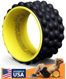 Acumobility Back Roller, Back Stretcher & Back Cracker for Back Pain - Patented Premium Foam Roller 11" Height 7" Width The Ultimate Yoga Wheel, Spine Cracker & Back Massager Wheel for Back Cracking Yellow - Buy Online on GoSupps.com