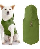 Gooby Fleece Vest Hoodie Dog Sweater - Green X-Small | Winter Pullover with Leash Ring | Small and Medium Dogs Boy/Girl | Chest 11 | Cat Compatible - Buy Online on GoSupps.com