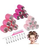 37 Pcs Aluminum Thermal Hair Rollers Set with Clips and Comb - Pink Series - Self Grip Hair Rollers for Women & Men - 3 Sizes - Hairdressing Styling Tool - Buy Online on GoSupps.com