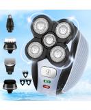 5-in-1 Electric Head Shaver for Bald Men - Waterproof Wet Dry Razor for Head and Face Shaving - Rechargeable USB Rotary Shaver - Buy Online on GoSupps.com