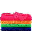 4 Pieces African Net Long Bath Net Sponge Exfoliating Shower Body Scrubber Back Scrubber Skin Smoother for Daily Use or Stocking Stuffer (Assorted Color 25.6 x 7.9 inch) Various Colors - Buy Online on GoSupps.com