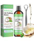 Coconut Oil Pulling for Teeth Whitening - Natural Alcohol-Free Mouthwash with Peppermint for Fresh Breath & Healthy Gums - Buy Online on GoSupps.com