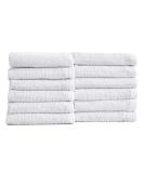 Acacia Collection 100% Cotton Quick-Dry Washcloths 12-Pack - Popcorn Weave, Ultra-Absorbent, Optic White - Buy Online on GoSupps.com