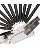 12 Pack Brow Mapping Pencil Set for Microblading - Permanent Makeup Kit with Sharpener and Ruler - Buy Online on GoSupps.com