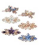 6 Pack Fancy Floral Butterfly Jeweled Hair Clips for Women and Girls - Buy Online on GoSupps.com