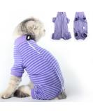 Lianzimau Katzenbody for Post-Operation Cats | Long-Sleeved E-Neck Catwear | Purple Streaked | Size S (1 Pack) - International Shipping Available - Buy Online on GoSupps.com