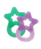 Dentistar Bei ring 2 Set - Baby Teether for 3 Months+ | Soft Dental Aid & Massage Ring - Made in Germany - Gr n & Lila - Buy Online on GoSupps.com