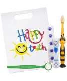 Happy Teeth Gift Bag for Kids - Includes Toothbrush, Timer, Tablets, Mirror (Blue) - Buy Online on GoSupps.com