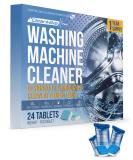 Washing Machine Cleaner Descaler Tablets - Eco-Friendly Deep Cleaning (24 Tablets 1 Year Supply) for HE Front & Top Loaders - Odor & Grime Eliminator - Buy Online on GoSupps.com
