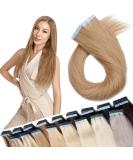 SEGO Tape Hair Extensions - 100% Remy Human Hair Adhesive Tape | 24 Honeyblond #27 | 40 Pieces + 10 Free Tapes - Buy Online on GoSupps.com