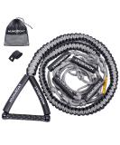 MUMUBOAT 25ft Wakesurf Rope with EVA Handle - 6 Sections, Grey & Black - Buy Online on GoSupps.com