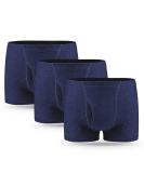 Buy 3 Piece Men's Incontinence Pants | Washable Absorbent Boxers Shorts | XXL Cotton Underwear for Urine Protection - Blue - Buy Online on GoSupps.com
