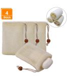 Buy 4x Eco-Friendly Soap Bags for Faster Drying & Foaming | Cute Nature Design | Perfect for Peeling & Massaging Soap | Durable Soap Sack & Pocket - Buy Online on GoSupps.com