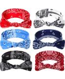 6 Pieces Paisley Headbands Boho Bow Bandana Knot Headwrap Retro Flower Printed Elastic Rabbit Ear Hairband for Girls and Women 6 Colors - Buy Online on GoSupps.com