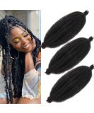 Xtrend 3 Packs 24 Inch Soft Springy Afro Twist Hair Pre-Separated Spring Twist Hair for Faux Locs Natural Black Marley Twist Crochet Braiding Hair Synthetic Hair Extensions for Black Women 1B# 24 Inch (Pack of 3) 1B# - Buy Online on GoSupps.com