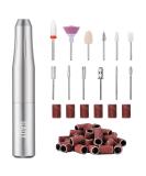 GAOY Electric Nail Drill - USB Nail File for Acrylic & Gel Nails Portable Efile with Bits Manicure & Pedicure Tools for Home & Salon - Silver - Buy Online on GoSupps.com