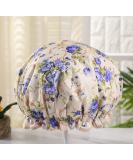 Waterproof Reusable Shower Cap - Elastic Printed Hair Bath Cap (Purple Rose) - Buy Online on GoSupps.com