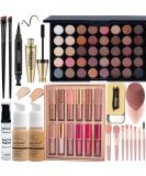 Make-Up Sets All In One Make Up Set For Women Makeup Kit Includes 40 Colors Eyeshadow Palette Mascara Foundation & Face Primer Eyeliner Stamp Lip Gloss Set Eyebrow Soap Makeup Sponge Brushes Set - Buy Online on GoSupps.com