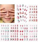 120 Pieces Girls Press-On Fake Nails | Full Cover Short Artificial Nail Tips for Kids | Flamingo Nail Art Decoration - Buy Online on GoSupps.com