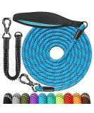 Buy Aystkniet 20m Reflective Bungee Leash for Large Dogs (Up to 80kg) - Padded Handle Lockable Hook - Durable Day & Night Walking Leash - Blue - Buy Online on GoSupps.com