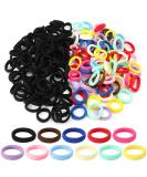 200Pcs Baby Hair Ties - 1 Inch Seamless Toddler Hair Ties for Girls and Kids - Multicolor Hair Bands in Black and Multi-Colored Assortment - Buy Online on GoSupps.com