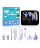 9-in-1 Baby Grooming Kit for Newborn Boys & Girls - Complete Infant Care Set with First Aid, Bath, Cradle Cap, Hygiene, Hair, Nail, Safety & Healthcare Essentials - Pediatric Nurse & Mom Designed - Purple - Buy Online on GoSupps.com