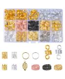 200 Hair Beads for Braids & Dreadlocks - Metal Hair Rings & Aluminum Cuffs with Storage Box | Premium Hair Jewelry Accessories - Buy Online on GoSupps.com