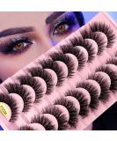HBZGTLAD 10 Pairs Natural Thick 3D Mink False Eyelashes - Long Makeup Lashes for Beauty & Extension (W024) - International Shipping Available - Buy Online on GoSupps.com