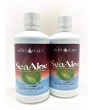 Nature's Liquids SeaAloe Liquid Whole Food 32 Oz - Multivitamin & Mineral Supplement With Aloe Vera, Sea Vegetables, Pau D'Arco for Digestion & Immune Support - 2 Bottles - Buy Online on GoSupps.com