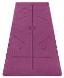 Ewedoos Eco Friendly Yoga Mat with Alignment Lines - Non Slip TPE Mat, 1-Inch Thick Padding for Yoga, Pilates, Fitness - Purple - Buy Online on GoSupps.com