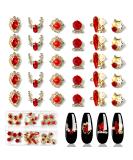 JERCLITY 30-Piece 3D Luxury Gold Nail Charms Red Rhinestones for Nails - Nail Art Decoration Accessories - Buy Online on GoSupps.com