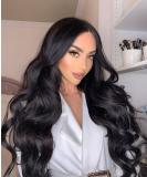 GDWIGS Long Black Lace Front Wig for White Women - Natural Curly Synthetic Heat Resistant Wig - Buy Online on GoSupps.com
