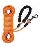 Buy Iokheira 15m Drag Line for Dogs | Training Leash with 360 Carabiner & Hand Loop - Reflective Orange - Perfect for Large & Small Dogs - Buy Online on GoSupps.com