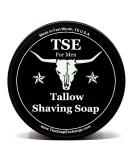 TSE Unscented Shaving Soap for Men - Artisan Tallow & Shea Butter | 4.5 oz Made in USA | Rich Lather & Smooth Shave - Buy Online on GoSupps.com
