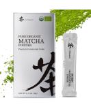 Organic Ceremonial Grade Matcha Green Tea Powder - 20 Single Serve Packets | Premium First Harvest | Gluten-Free, Vegan, USDA Organic | 40g/1.41oz - 1 Count (Pack of 20) - Buy Online on GoSupps.com