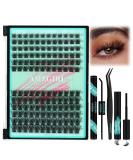 Lash Clusters Kit - 144Pcs Eyelash Extension Set with Bond & Seal | AMZGlRL D-Mix 8-16mm Applicator Tool for Cluster Lashes - Buy Online on GoSupps.com