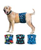 Buy Cuteebone Male Washable Dog Diapers - 3 Reusable Belly Bands with Velcro Fastener | High-Suction Dog Wraps for XL Sizes (53.5-68.5cm) - International Shipping Available - Buy Online on GoSupps.com