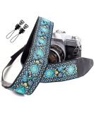 Art Tribute Blue Woven Vintage Camera Strap for DSLR - Floral Embroidered Neck & Shoulder Strap - Perfect Gift for Men & Women Photographers - Buy Online on GoSupps.com