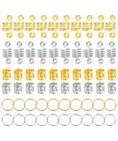 60 Pcs Aluminum Hair Rings & Clips Set - Dread Locks & Braids Accessories for Stunning Hairstyles - Buy Online on GoSupps.com