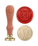Yoption Retro Letter M Wax Seal Stamp for Wedding Invitations - Brass Head Wooden Handle - Buy Online on GoSupps.com