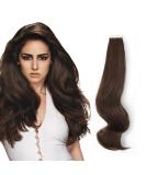 Shop Amazing Beauty Hair Tape Extensions - 50g 20 Pieces Real Remy Dark Brown #2 - Semi-Permanent & Reusable Skin Weft 40cm - Buy Online on GoSupps.com